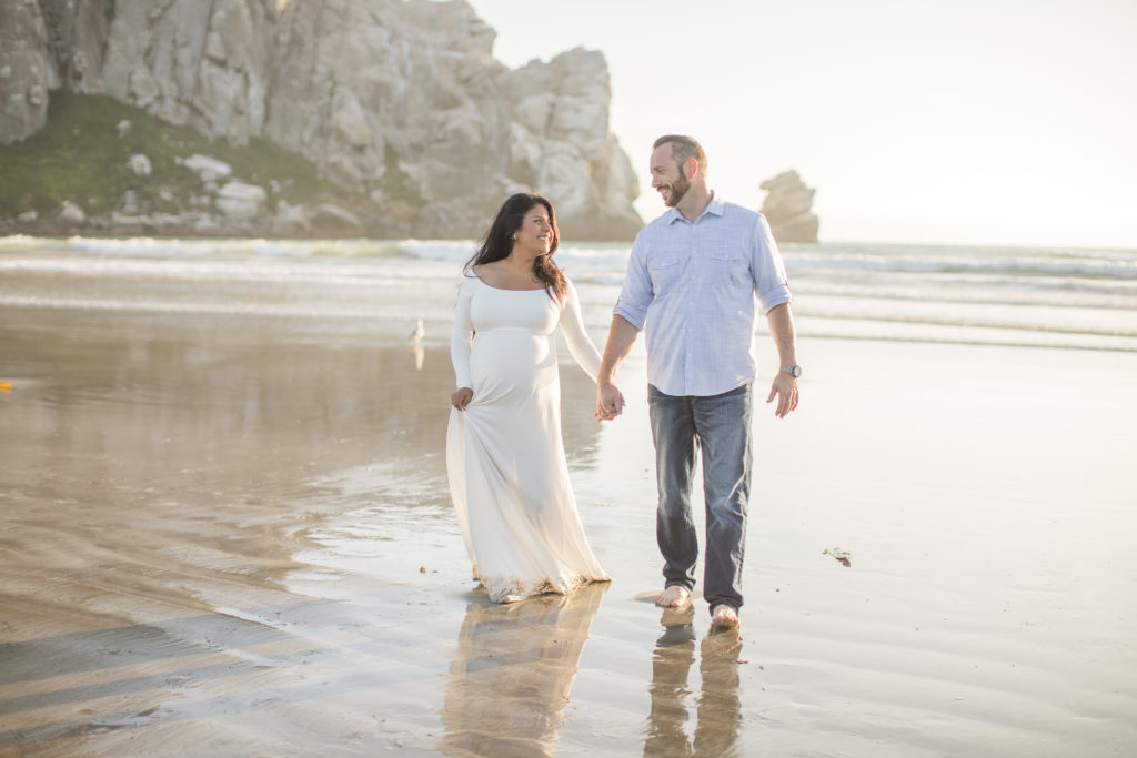 Expecting Mother on beach in Morro Bay