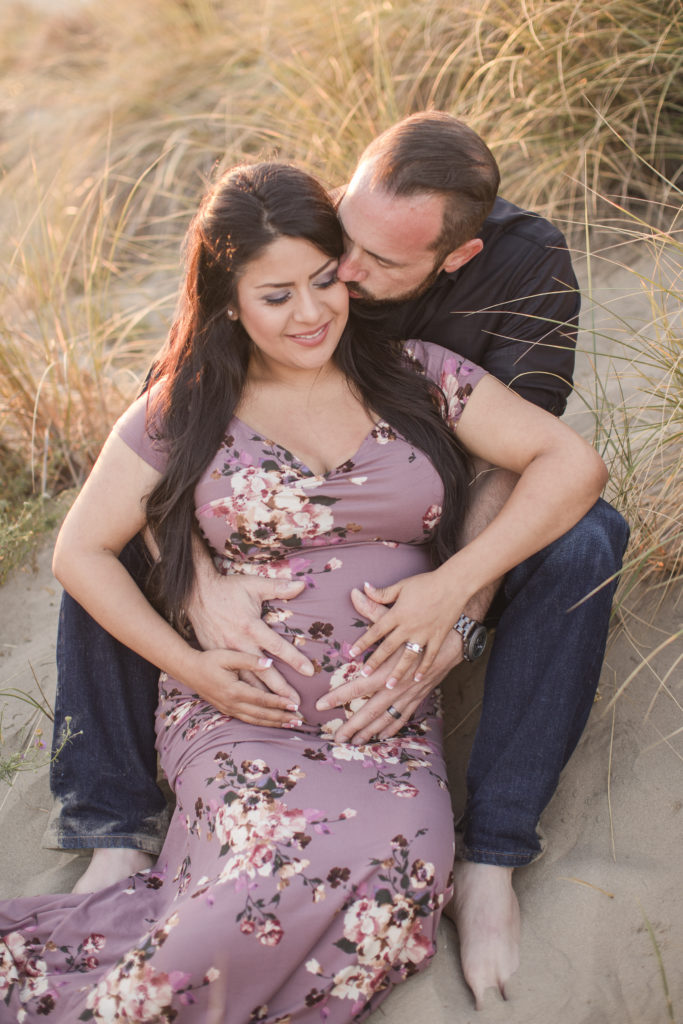 Expecting Mother on beach in Morro Bay