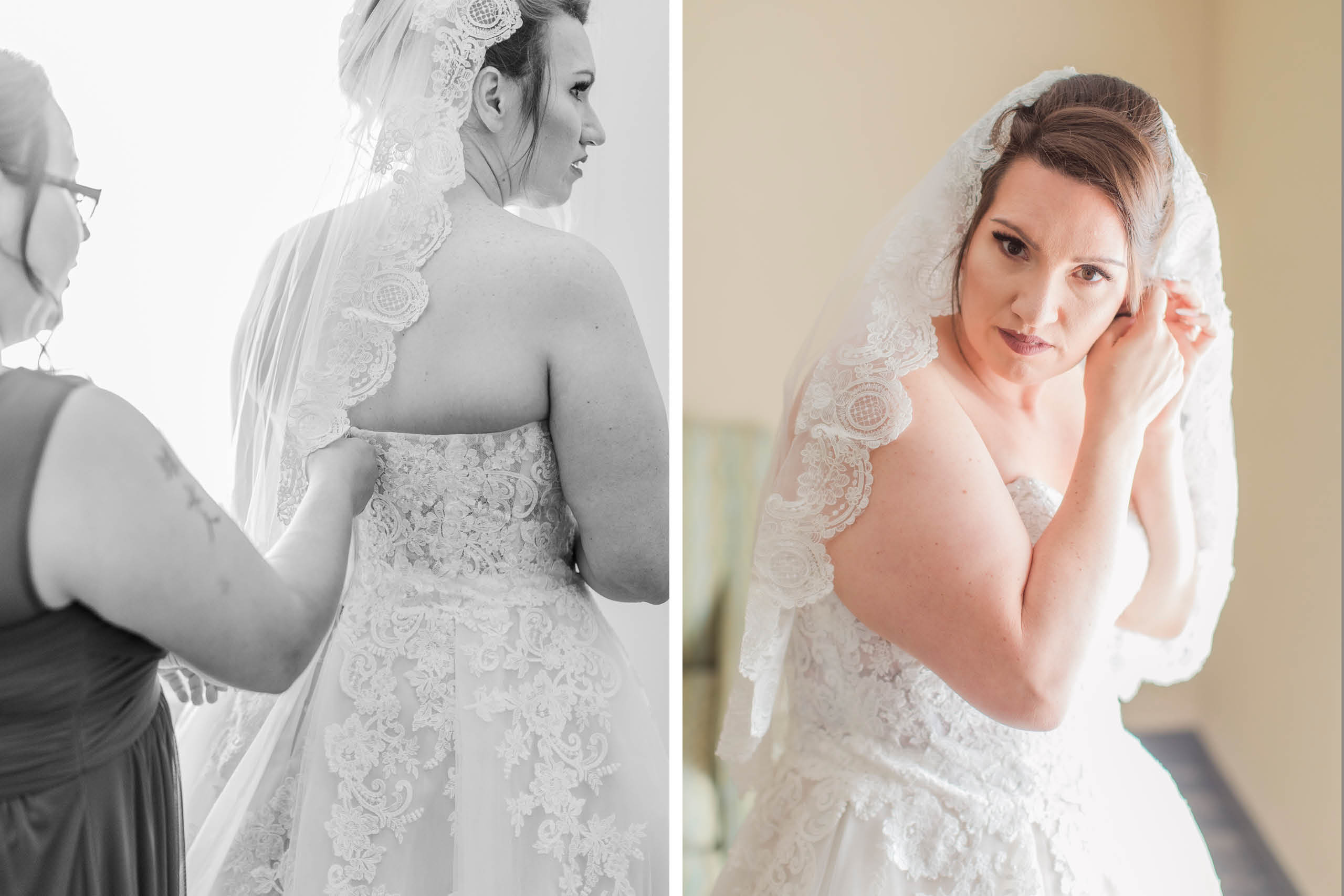 A teal Branch and Vine Wedding getting ready