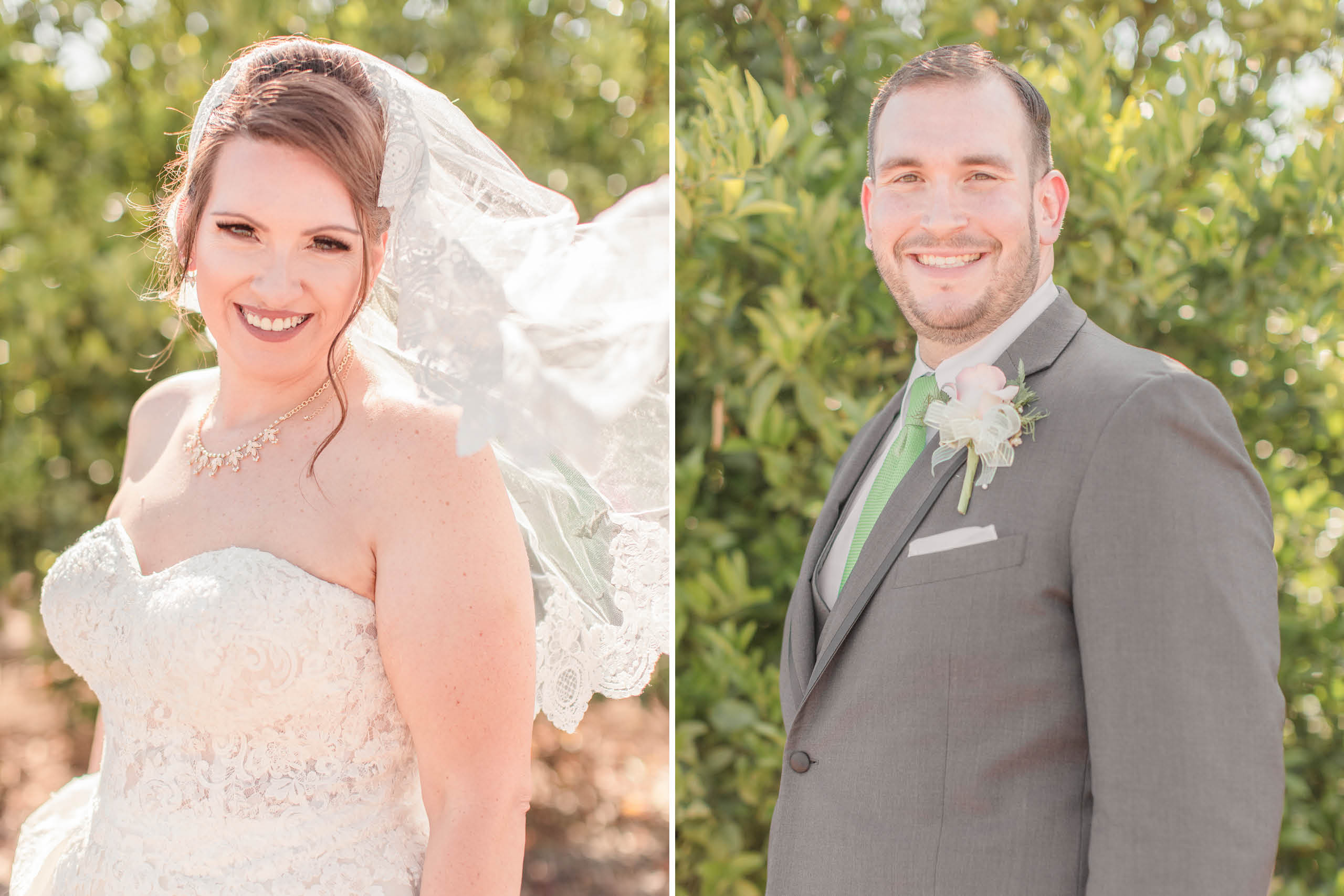 A teal Branch and Vine Wedding wedding portrait