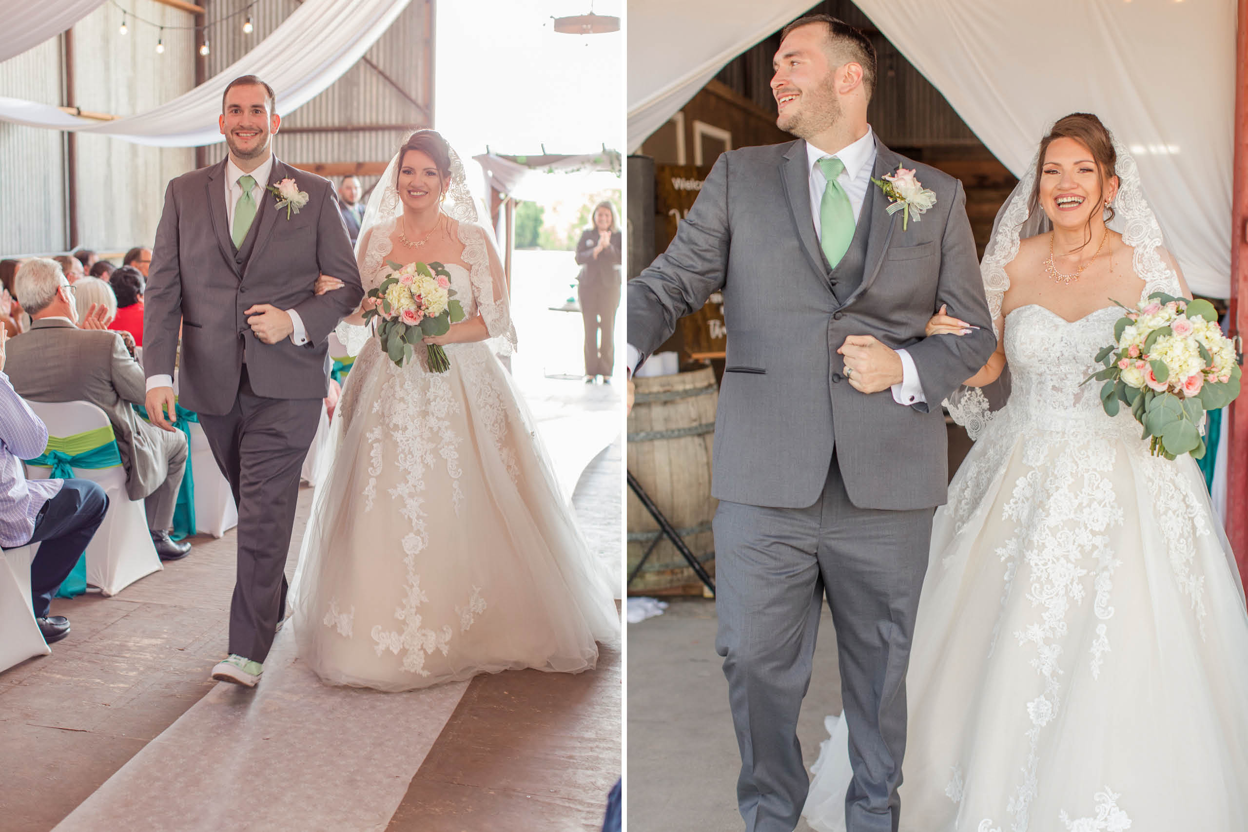 A teal Branch and Vine Wedding ceremony