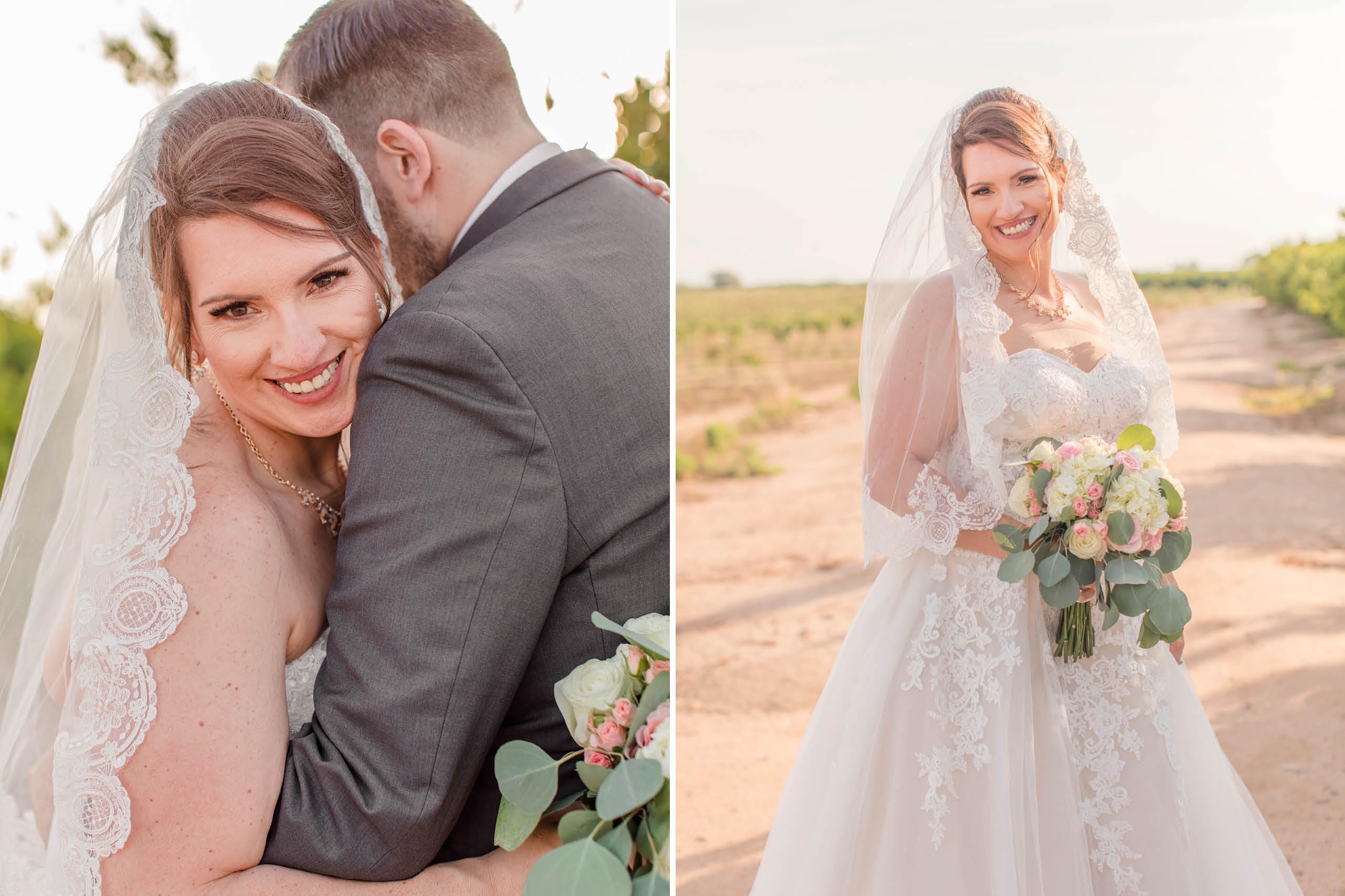 A teal Branch and Vine Wedding portraits