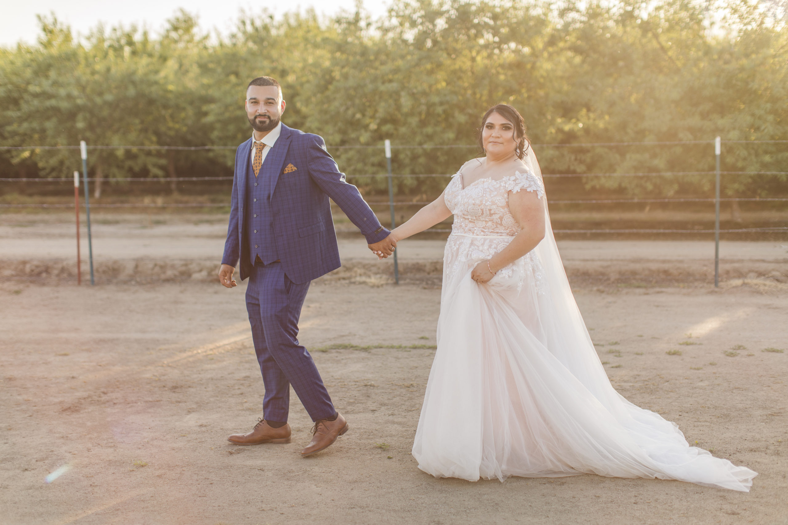 Emerald and pink - St. Anne's Catholic Church Wedding Ford Farm portraits