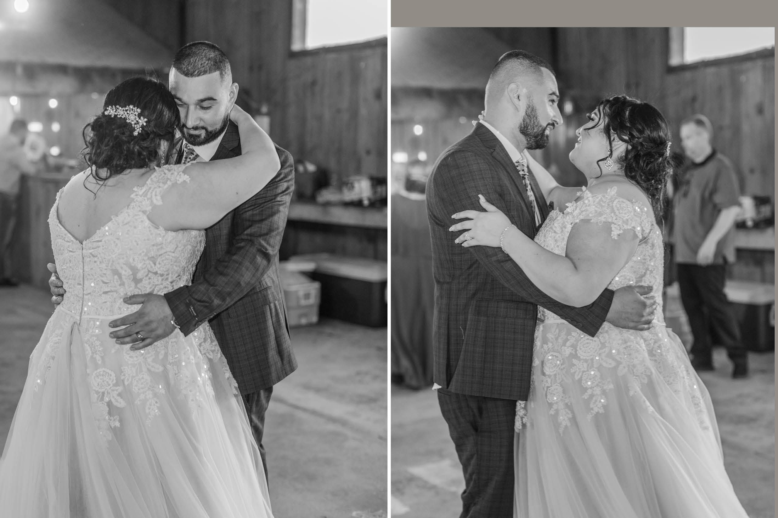 Emerald and pink - St. Anne's Catholic Church Wedding Ford Farm first dance