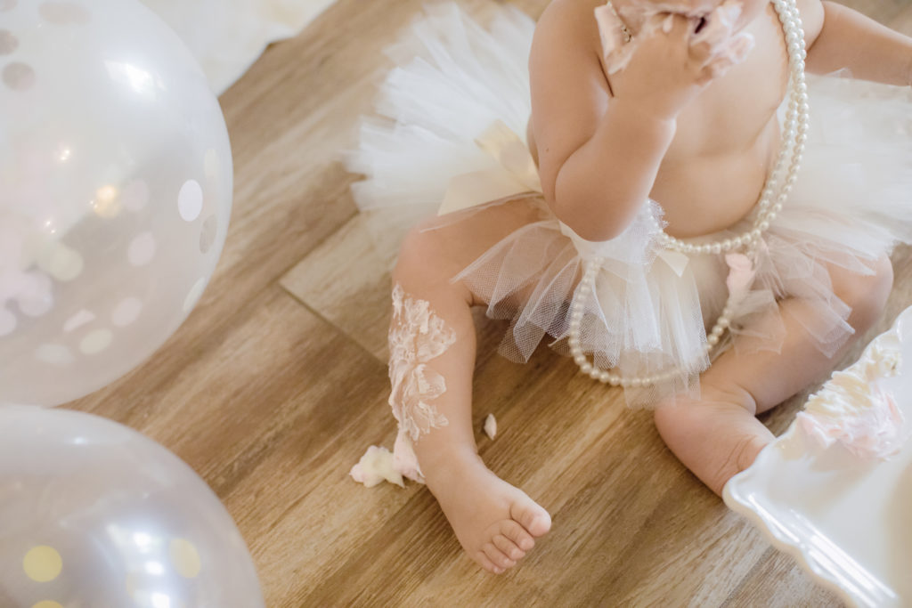 frosting on baby's leg