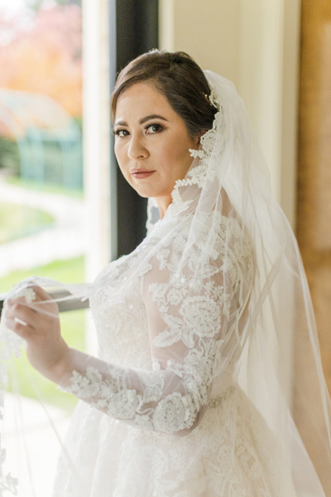 Bride by door - Wonder Valley Ranch