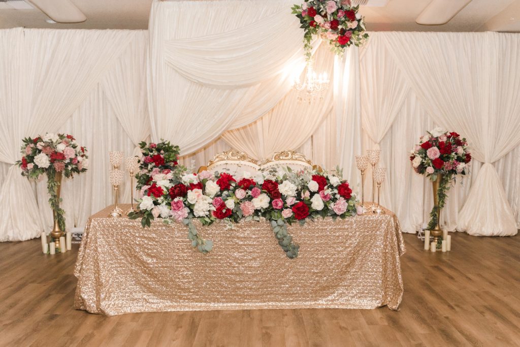 bridal head table - wonder valley ranch wedding
